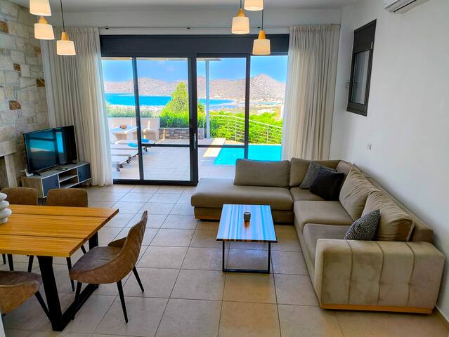 Minimal panoramic sea View Villa in Elounda