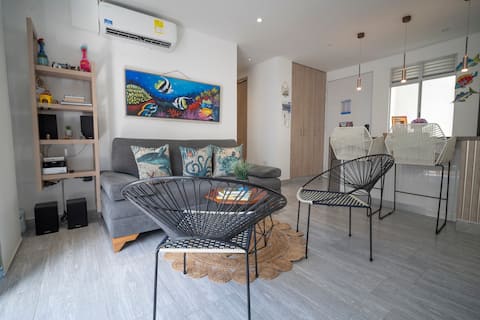 Top performing Airbnb: Modern Apartment in Cartagena - Serena del Mar in Tierra Baja