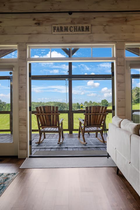 Popular Airbnb listing: Farm Charm- Your Peaceful Mountain Retreat! in Mineral Bluff