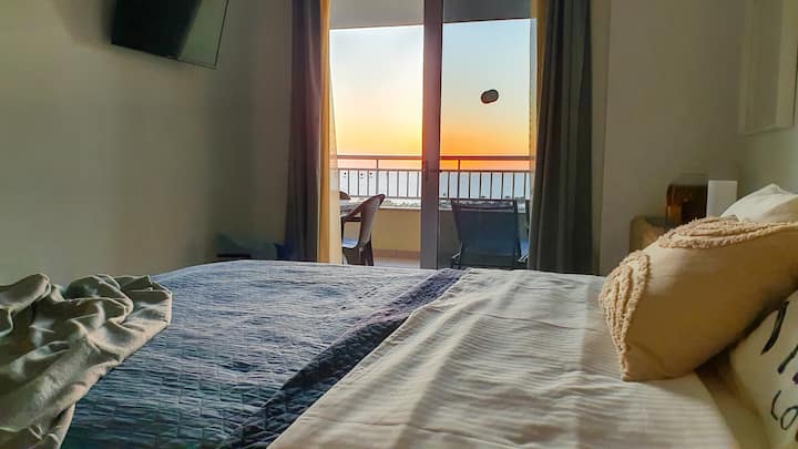 You can watch the sunset directly from the bedroom!