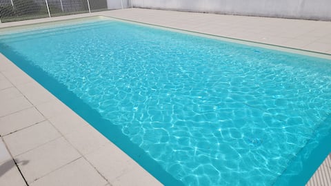 Air-conditioned accommodation with swimming pool and private garden
