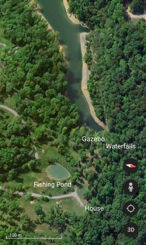 Fishing pond, waterfalls, lake view, and 8 acres!