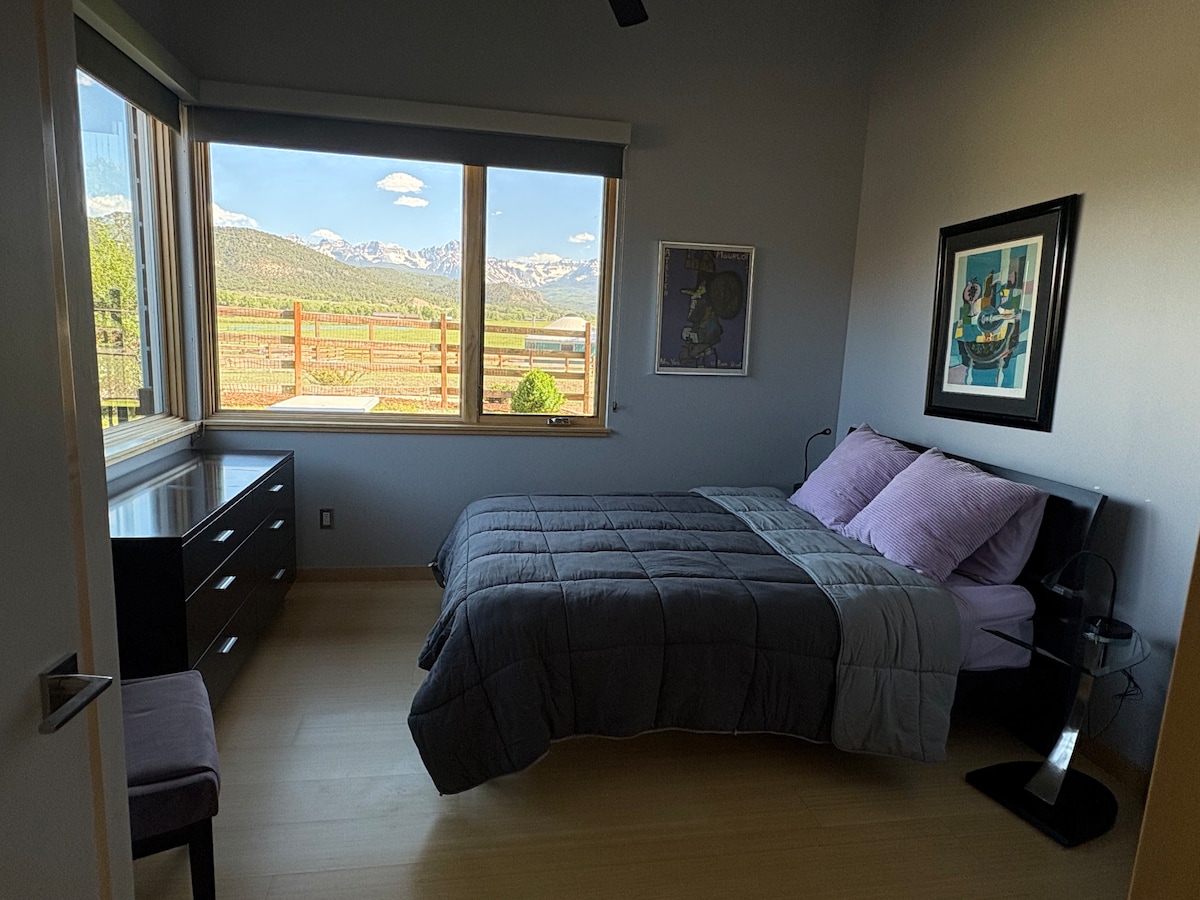 Master bedroom - queen bed, ensuite bathroom - look at that view!