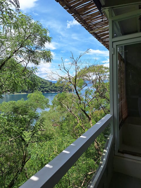 Hidden gem in Lake Atitlán among trees