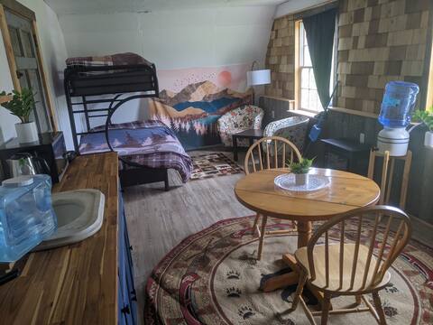 Barn studio apartment on a farm