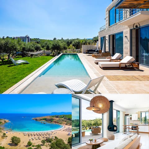 3′ to Beach & Near Chania / Private Heated Pool