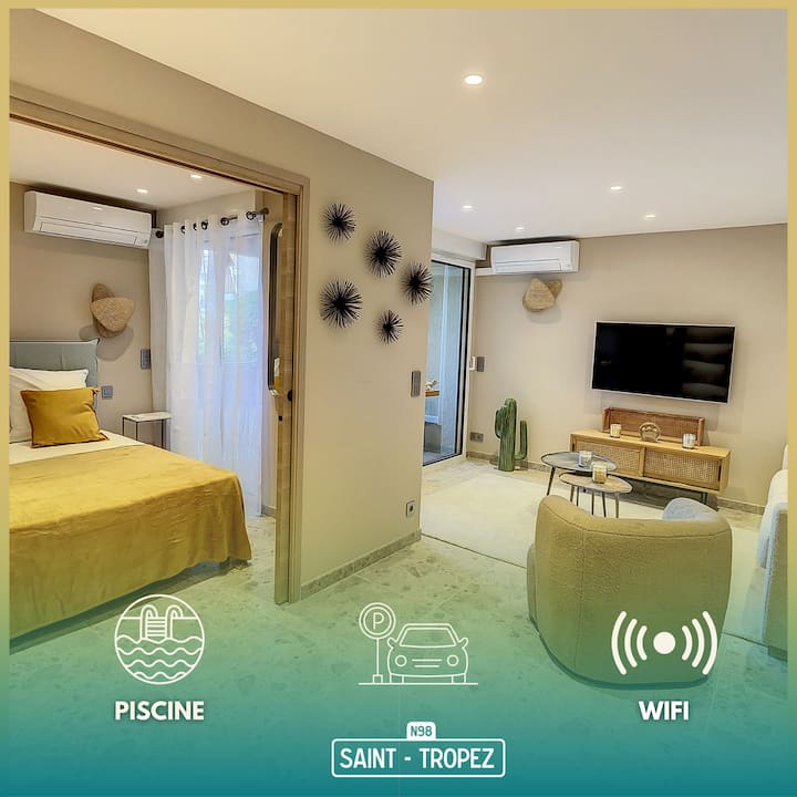 Central- Parking-4 Personnes-piscine-let Me Do - Saint-Tropez