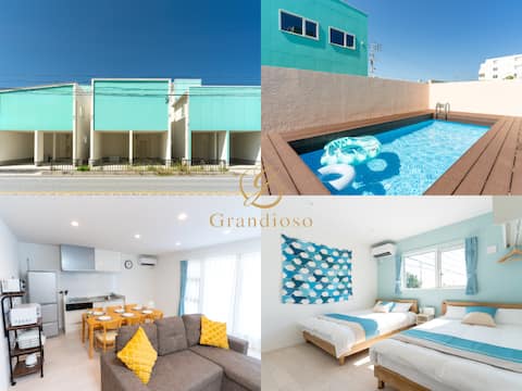 1 min walk to the beach/Private pool villa/Kin2A