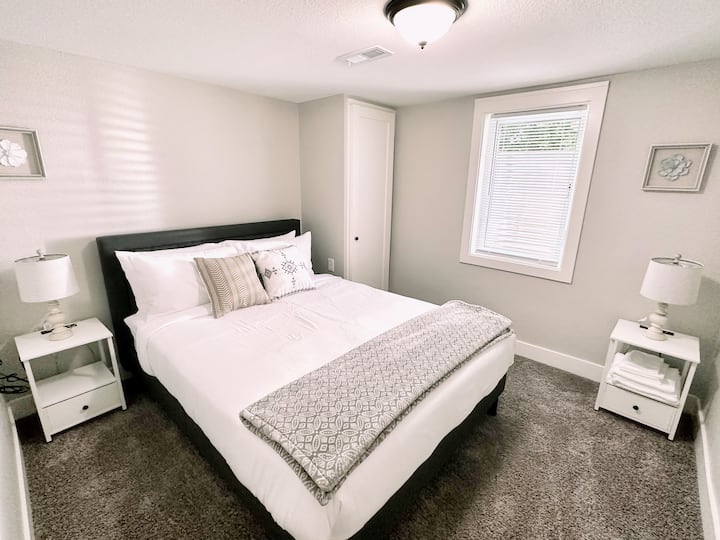 Basement level bedroom