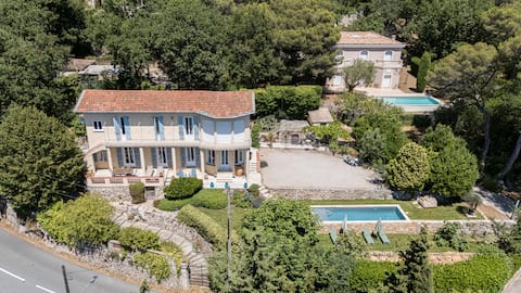 Provençal Villa Facing South with Sea View & Pool