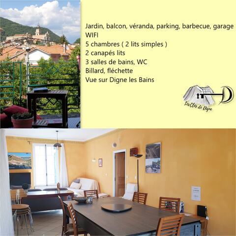 Large Provencal apartment, T7, Garden