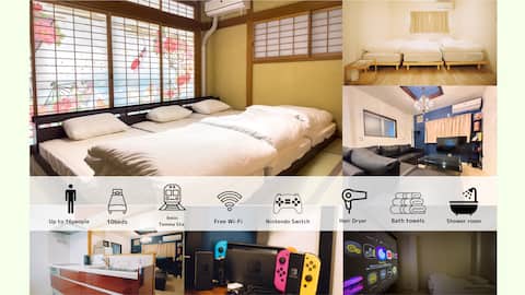 Right near Amanohashikō Station! Japanese modern hideaway luxury villa! Accommodates up to 14 people