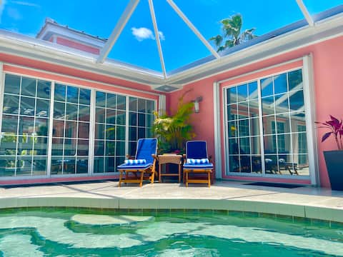 Poolside Private Garden Oasis Home by the Beach