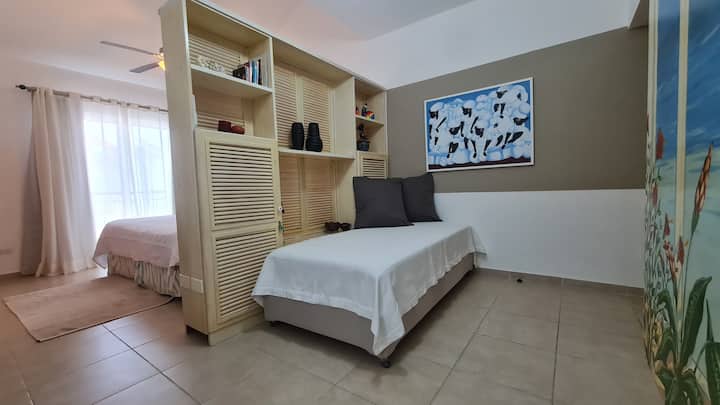 entrance with single sofa bed