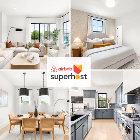 Lux & Bright! Rooftop Deck! 1.5 Miles to Broadway!