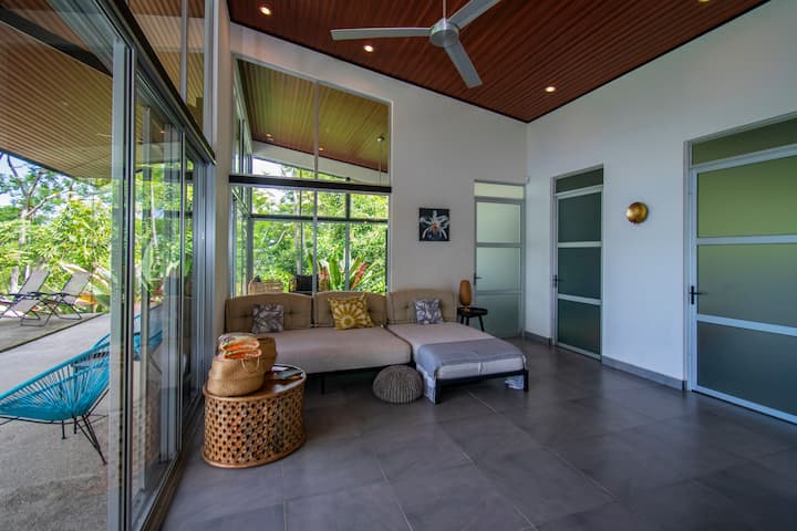 Lounge in the breezy, flexible living area.