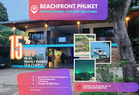 Phuket Beachfront - 2BR Cabin W Playroom & Jacuzzi