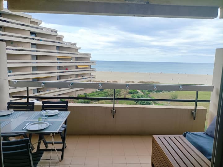 Charmant Studio Cabine Vue Mer • Clim & Wifi • - Canet-en-Roussillon