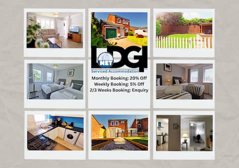 Dawley Detached House with parking, garden, Wi-Fi