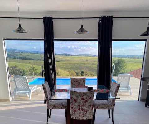 House with a view of the mountains and heated Ofuro