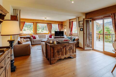 Large apt with Panoramic Terrace & Ski In/Out