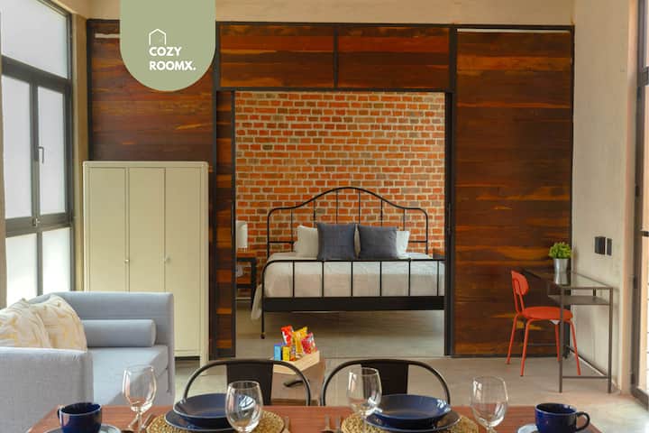 ÁMbar Loft | 1 Cama King Terraza Privada Ac - Oaxaca