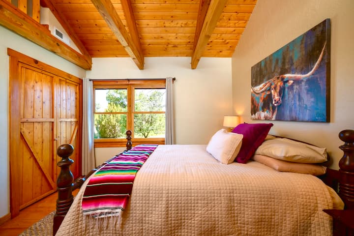 Bedroom #2 features a comfy queen bed and super cool 'kid's loft'.