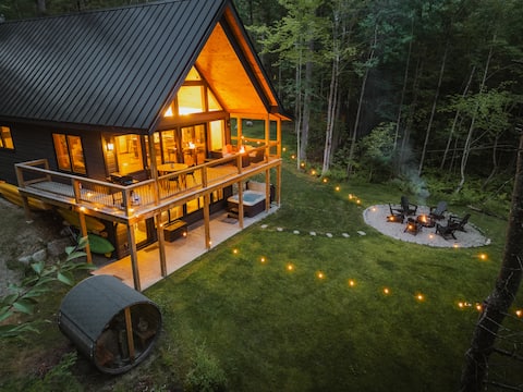 Modern Hot Tub Sauna A-Frame near Whiteface