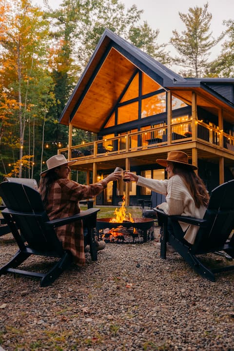 Modern Hot Tub Sauna A-Frame near Whiteface