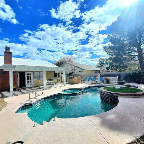 8~12min to strip, pool & spa