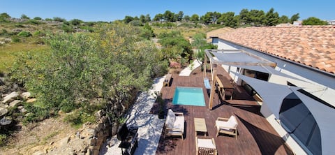 Villa Leucate Uoleva, pool, 8 people