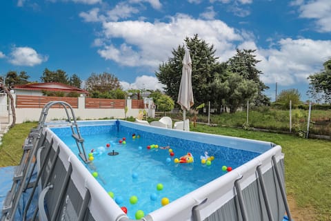 Comfy family house close to a sandy beach!