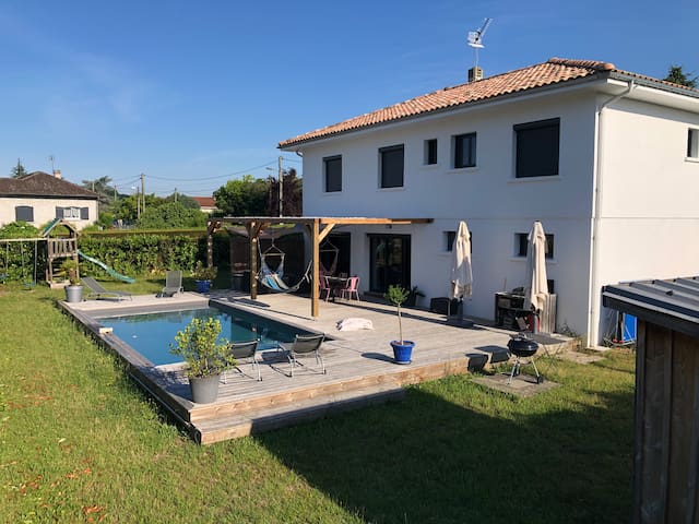 large house with swimming pool