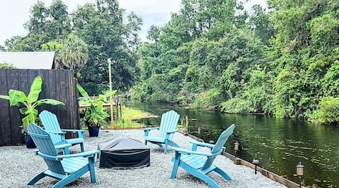 Getaway on the Waterway/ Kayak+SUP Fishing Firepit