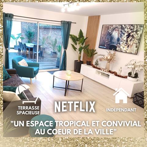 Tropical stopover, independent apartment on the ground floor