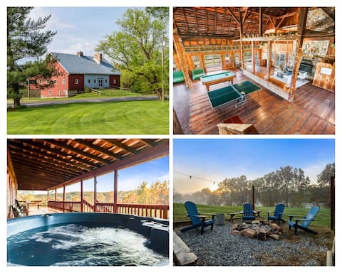 The Barn at Evermore: riverfront retreat w/hot tub
