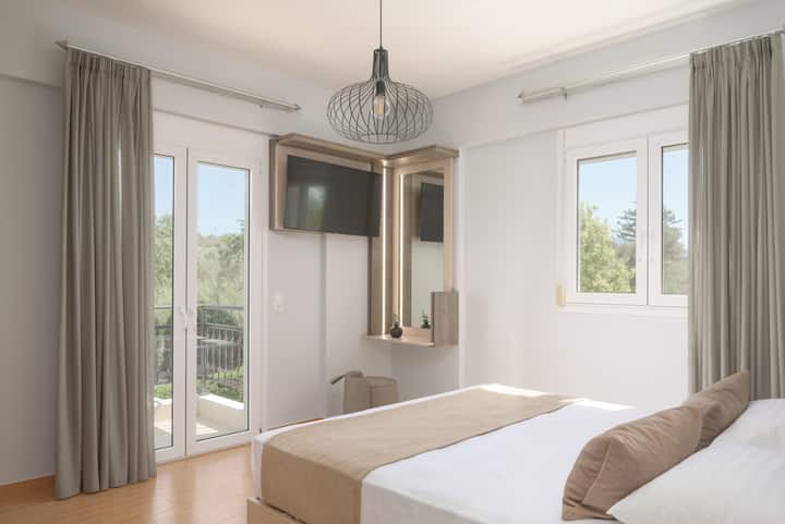 Relájate en el dormitorio doble.  