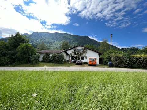Idyllic simple country house with a view
