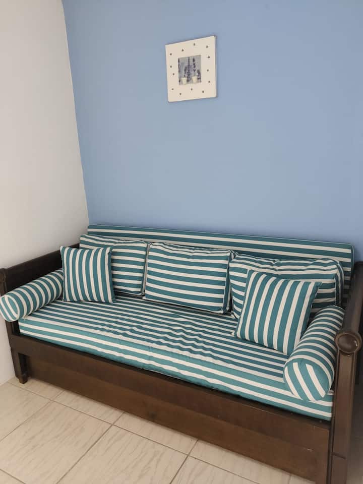 סלט עם ספה וטלוויזיה