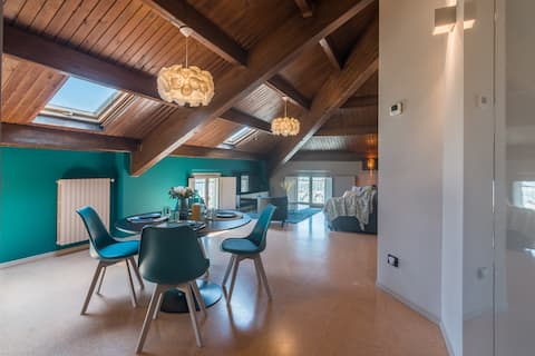 Top Airbnb: Modern attic with an enchanting sea view! • B304 in Rimini