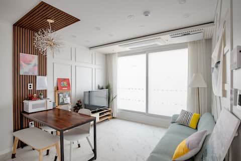 Free parking Two-room Taereung Entrance Station New Modern/Two Queen Beds Two Room/Quiet/No Parties