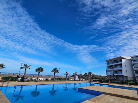 Sidi Rahal Blue View, Beachfront seaview with pool