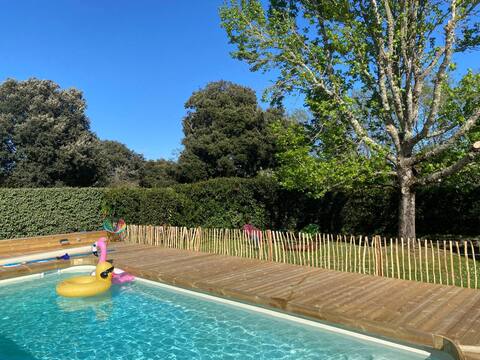 Ile d'Oléron Vertbois Villa Wood Pool & Beach