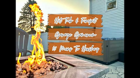 Gameroom, Firepit & Hot Tub Near Hershey