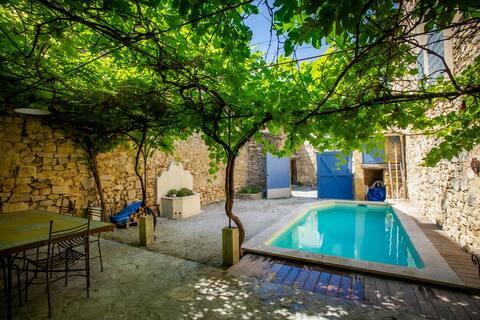 Atypical village house with pool