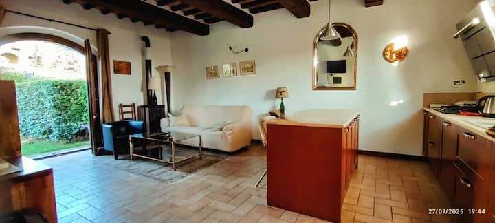 View of the greeting from the front door