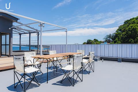 303㎡【ビーチ徒歩 １分】カラオケ &露天風呂 &屋上 BBQ combined hotel residence