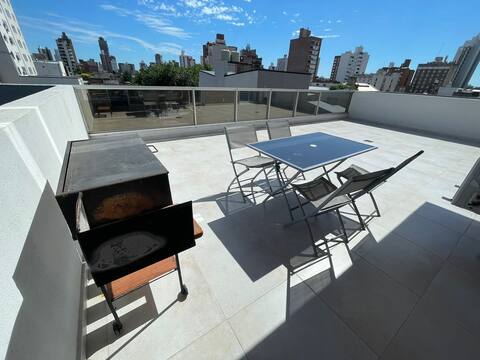 New apartment, garage, balcony, and grill