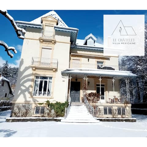 "Mexican" villa Le Châtelet, large apartment