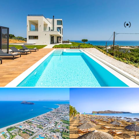 SkyView Villa / 3' to Beach /Private Pool/Sea View